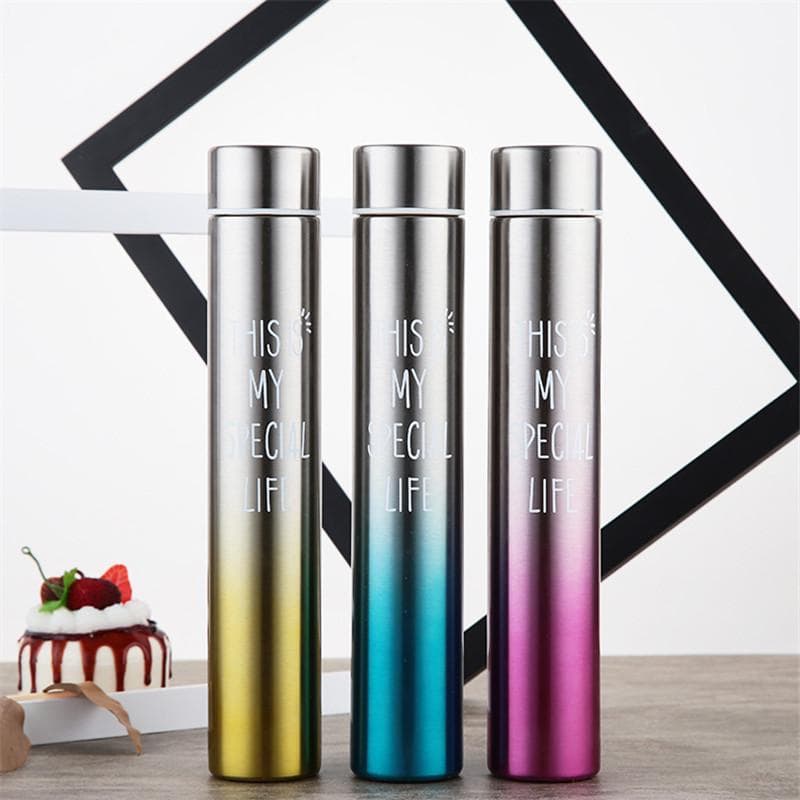 Bpa-free Insulated 260ML Slim Vacuum Flasks Thermos Cup 304Stainless Steel Coffee  Water Bottle pink