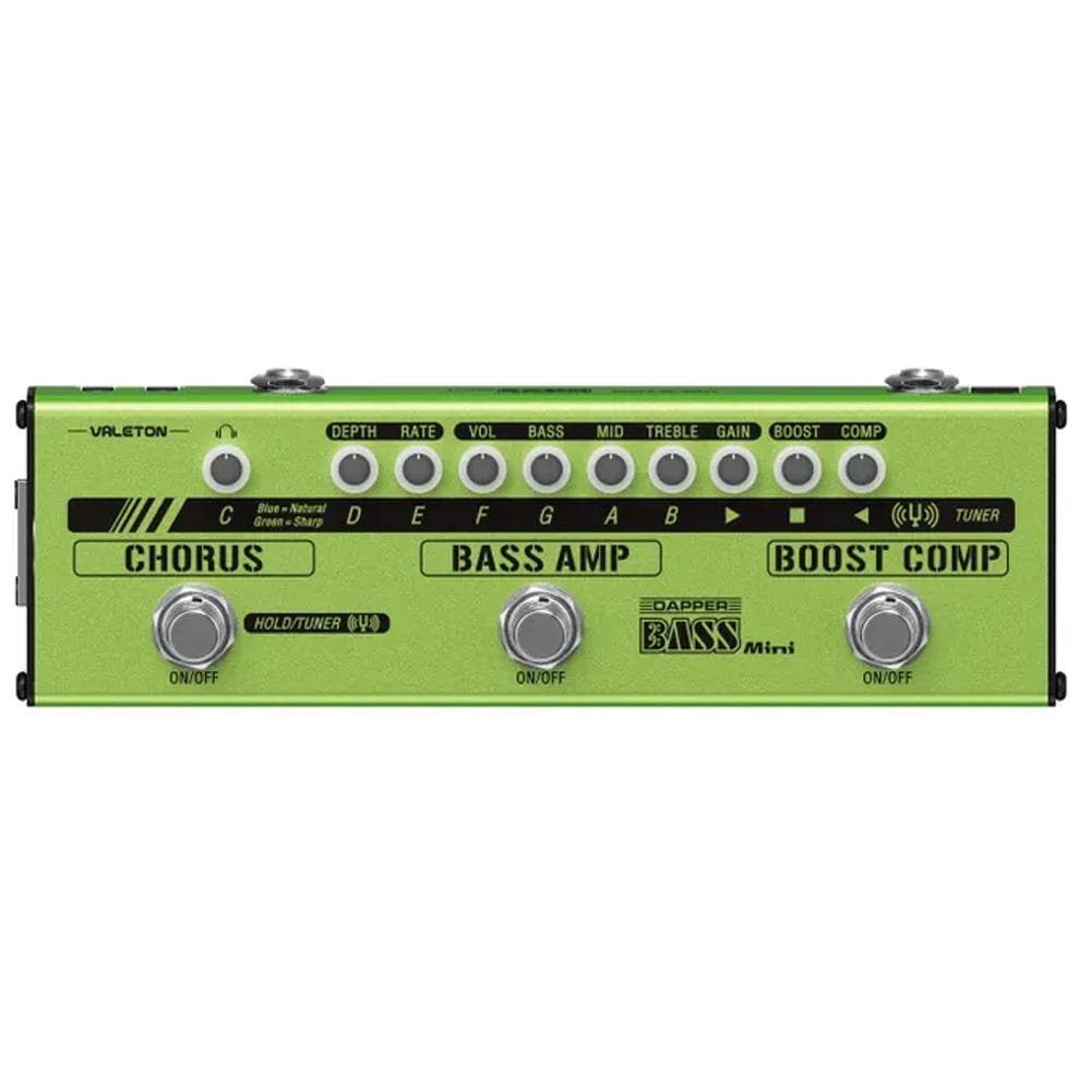 VALETON Dapper Bass Mini All-in-One Bass Effects Pedal: Compression, Preamp, Chorus, Tuner & DI Output