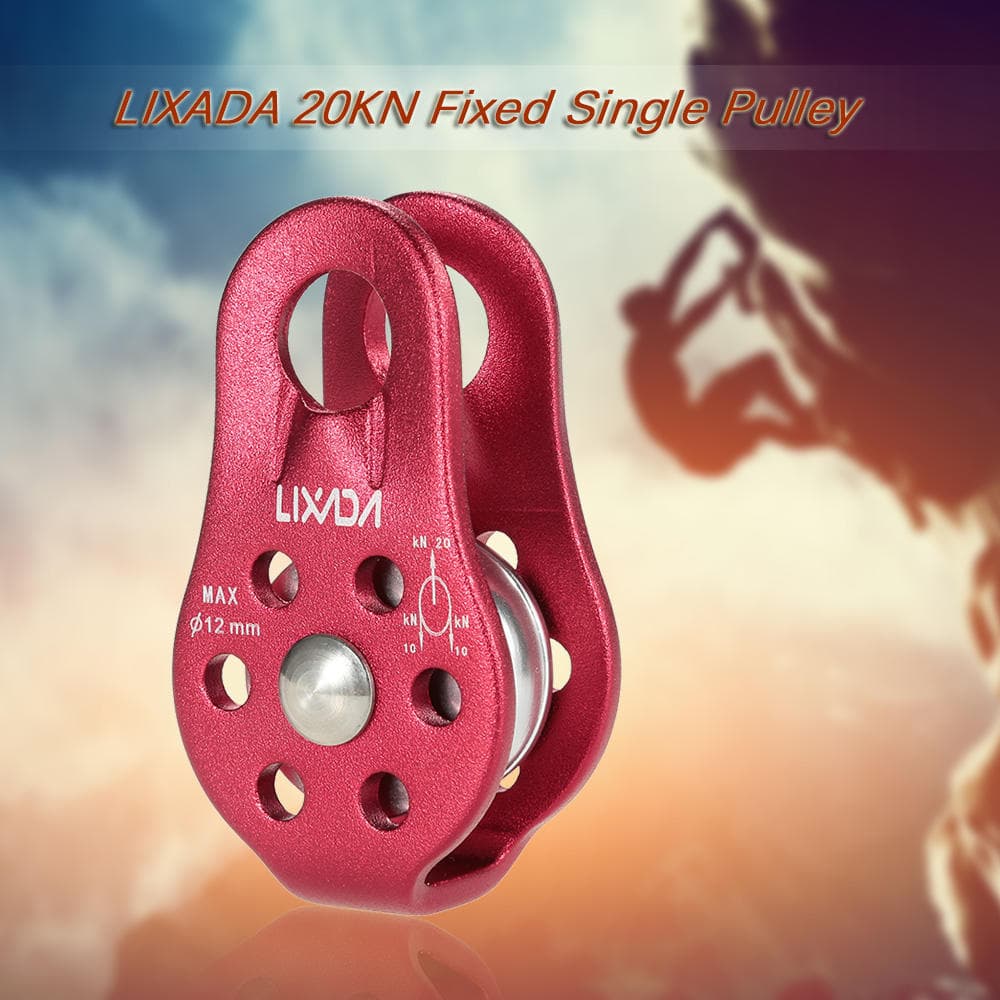 Lixada 20KN Fixed Single Pulley Climbing Rescue blue