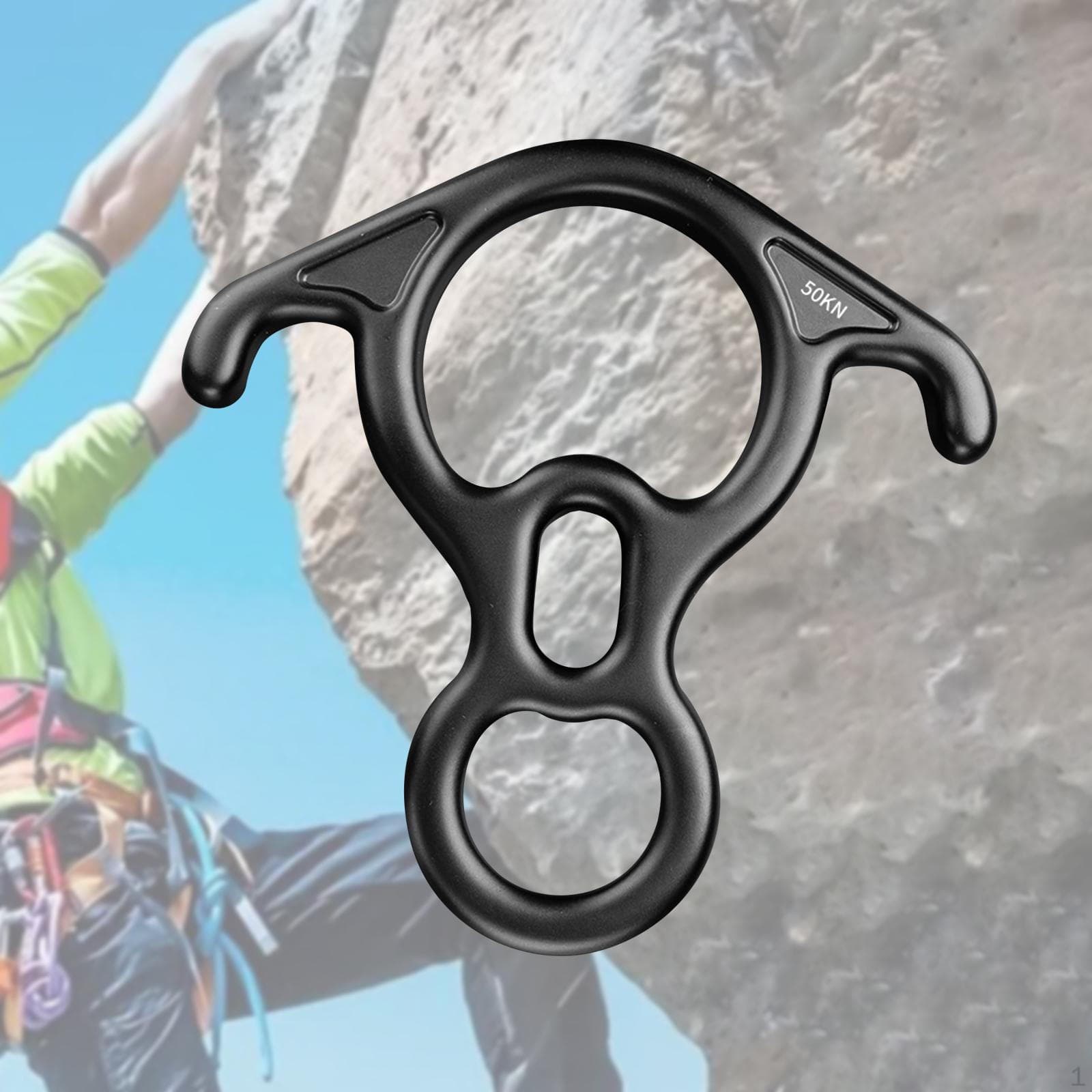 50 KN 8-digit Abseiling Device Made of Aluminum Alloy, Practical, Security And Equipment red