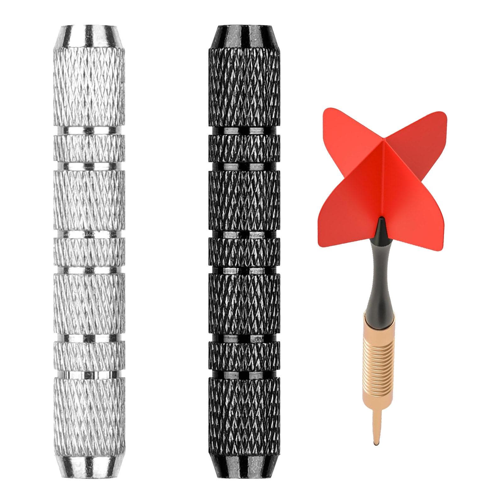 3Pcs 16g/20g Metal Dart Barrels Sturdys Electronic Dart Barrels with 2BA Thread Professional Dart Replacement Part black