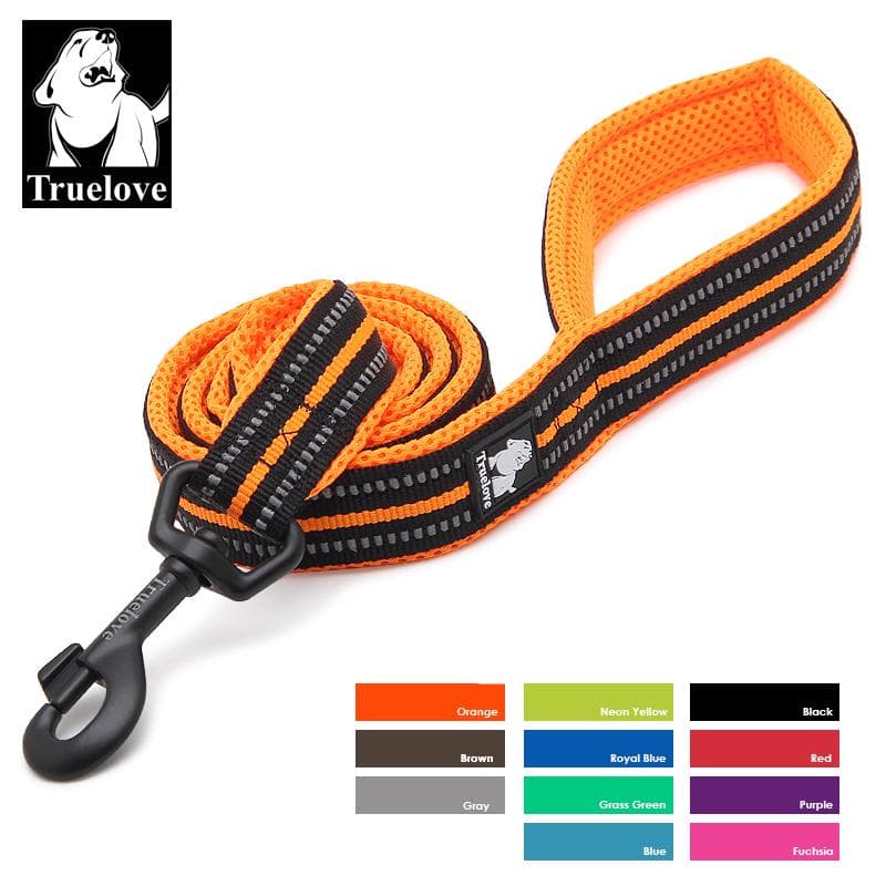 Truelove Soft Pet Leash Reflective Nylon Mesh Padded Puppy Large Dog or Cat Walking Training 11 Color 200cm TLL2112 Dropshipping brown