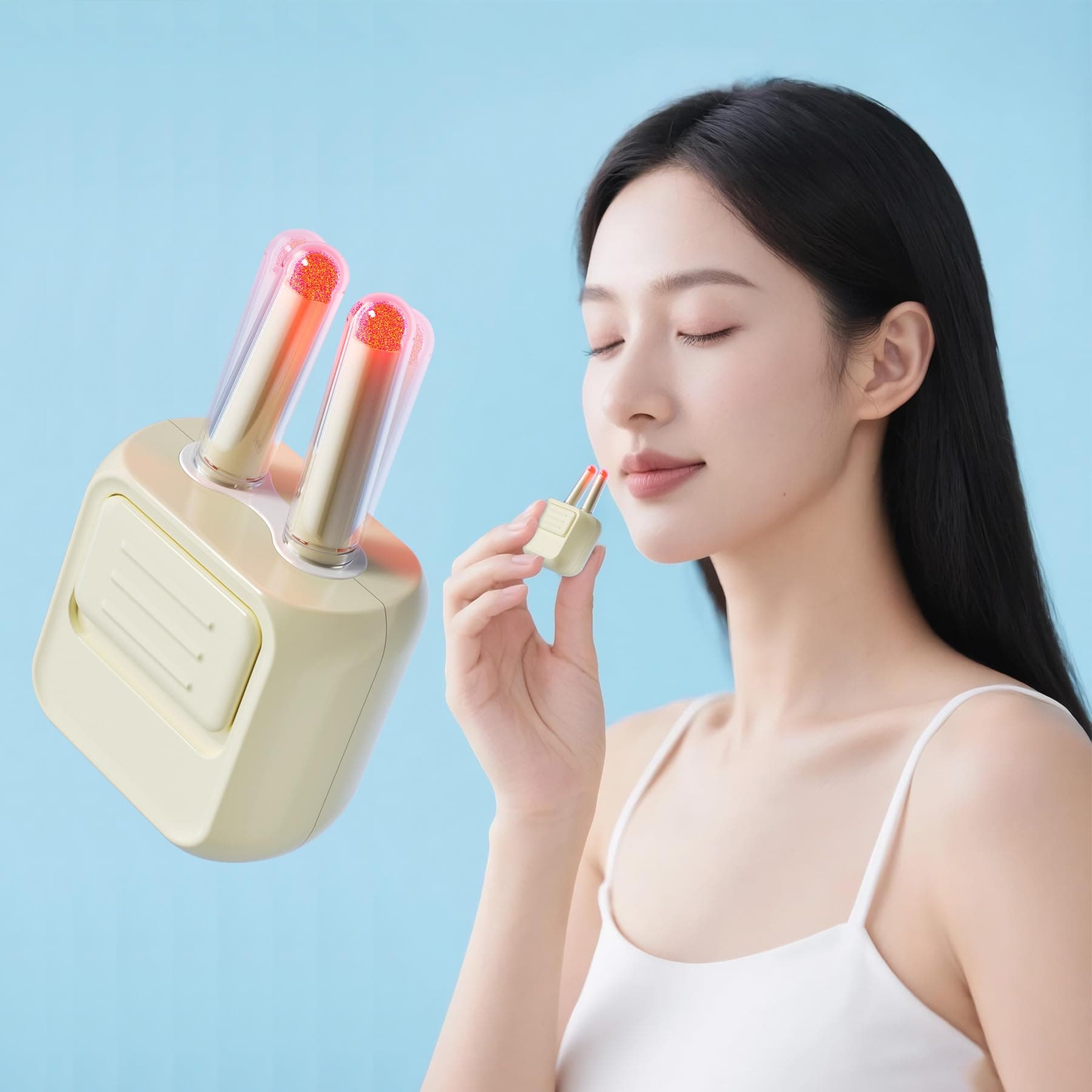 New Smart Infrared Nasal Therapy Device,Wireless Portable Rechargeable Red Light Therapy for Nose,Red Light Nasal Soothing Device,Travel Easy to Carry