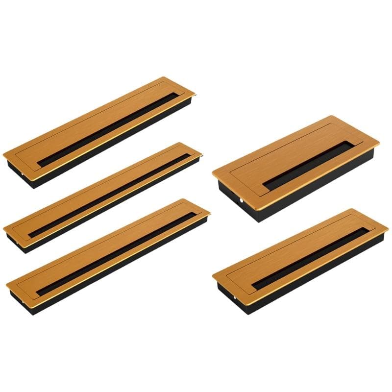 Rectangle Brushed Metal Cable Grommet for Desk Wire Organizes Desk Cord Pass Through Grommets for Homes & Office Tables