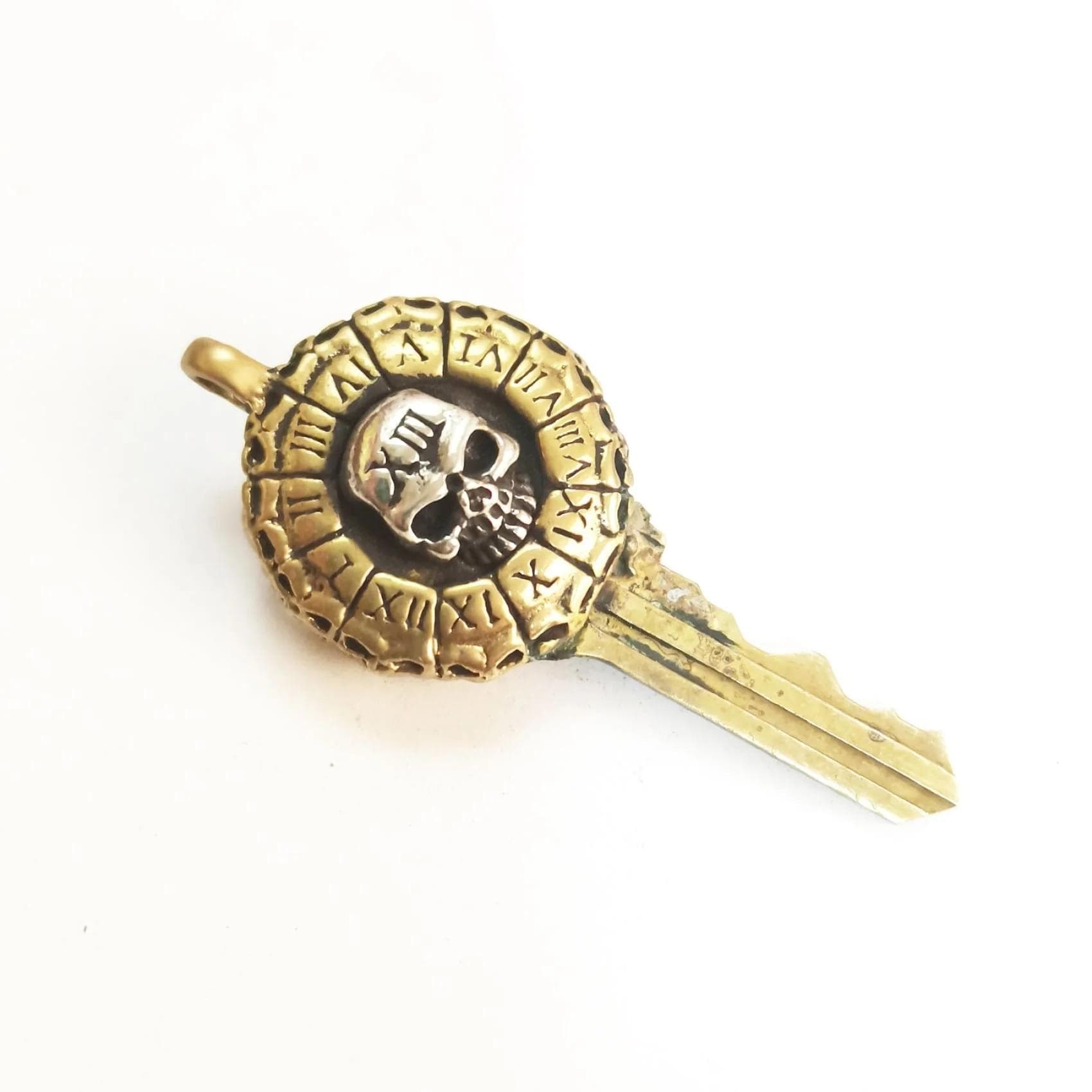 Brass Skull Key Caps For House, Car, Motorcycle Keys Fashion Accessories