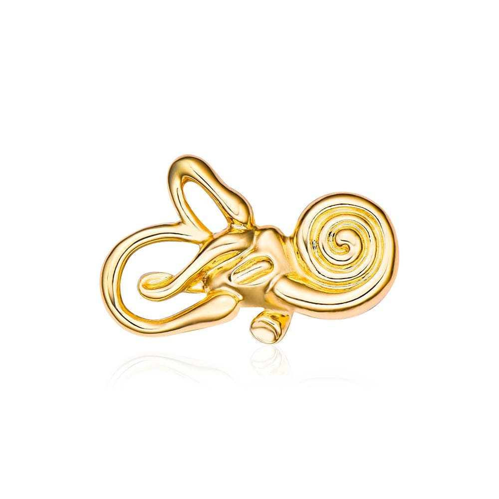 Hanreshe Medical Otology Cochlear Brooch Anatomy Lapel Backpack Badge Ear Pins Medicine Jewelry for Doctor Nurse