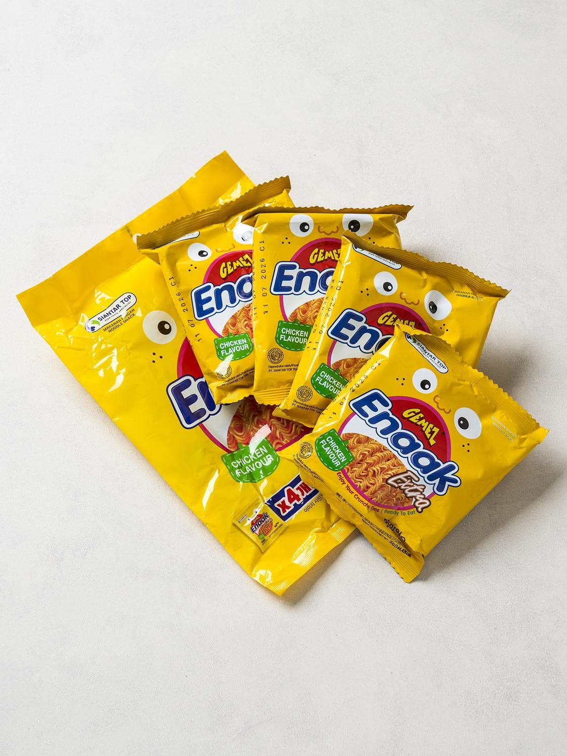 Gametz Enak Snack Noodles, Savory Flavor (30g x 4 Packs)