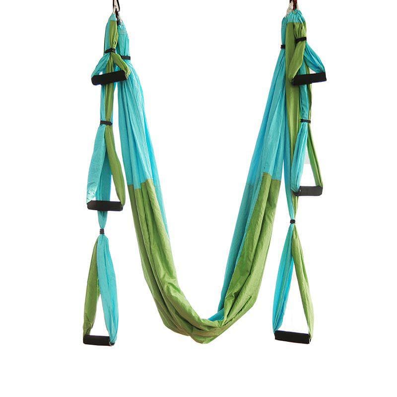 Two-Tone Inversion Gravity Aerial Yoga Hammock: Indoor Fitness Swing Chair bright red