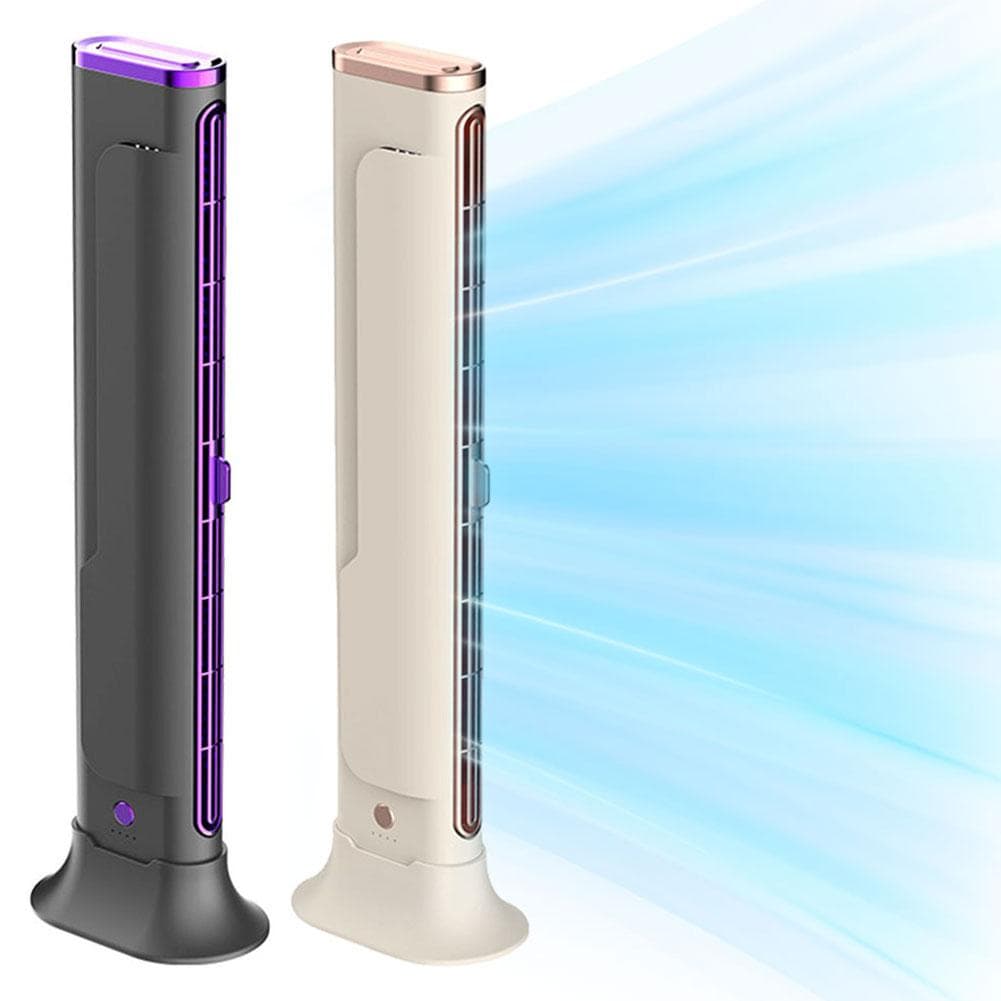 Tower Fan Adjustable Vents Bladeless Fan Space-Saving Oscillating Fan for Bedroom Home Office Room beige