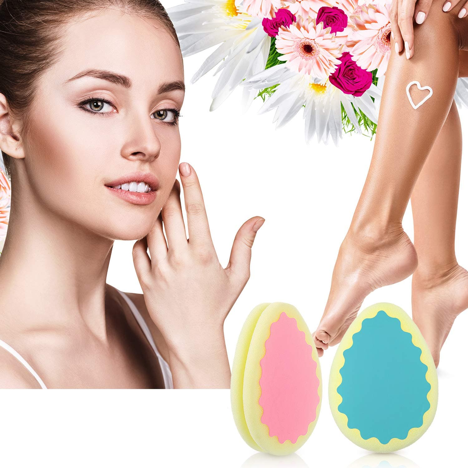 6 Hair Removal Pads - Painless Physical Hair Removal Tools for Face, Legs, Arms and Body