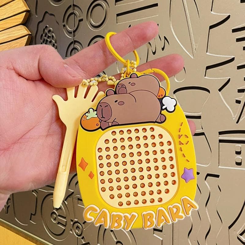 Capybara Magnetic Steel Ball Drawing Board Children's Gift Cute Toy Kawaii School Bag brown