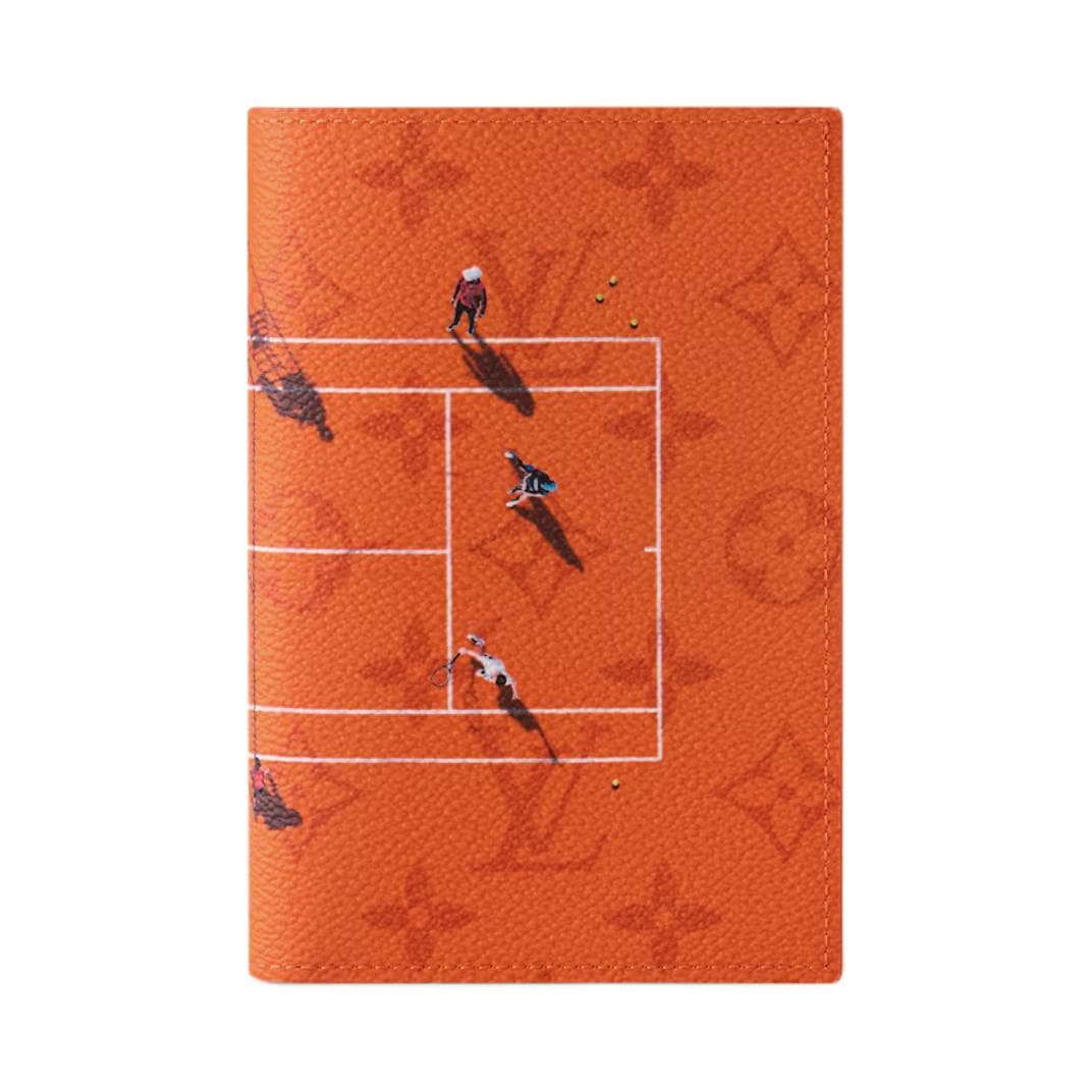 LOUIS VUITTON brand logo printed LV sports series clay tennis Colored Monogram coated canvas card compartment passport bag female brick red brick red