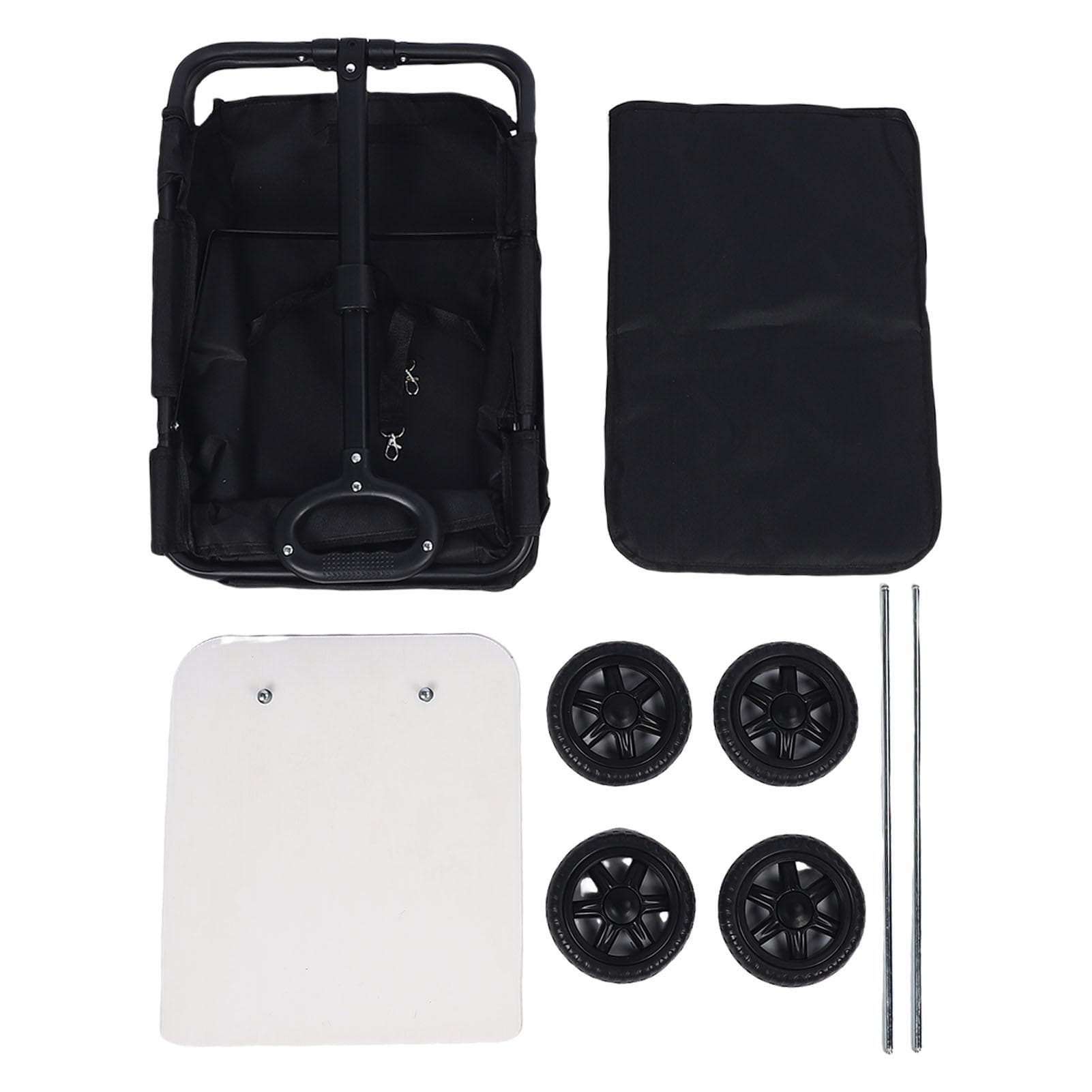 Pet Stroller Multifunctional Folding 4 Wheels Pullable Pet Cart Portable for Outdoor Camping Travel