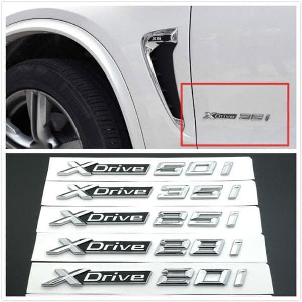 Car Door Side Fender XDRIVE X Drive 20 i 25 i 28i 30i 35i 40i 48i 50i Emblem Badge Decal Sticker for B/M/W X1 X3 X4 X5 Series
