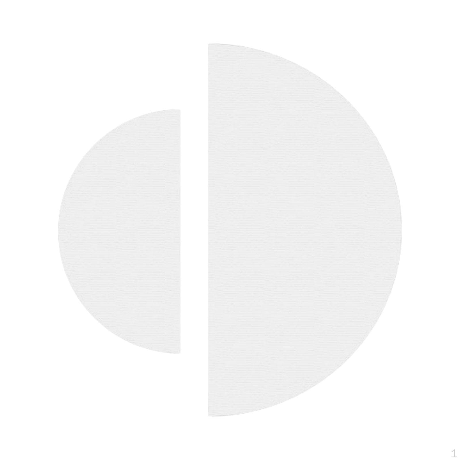 2 Pieces Painting Canvas Blank Boards Art Supplies Semicircle Shape for Oil
