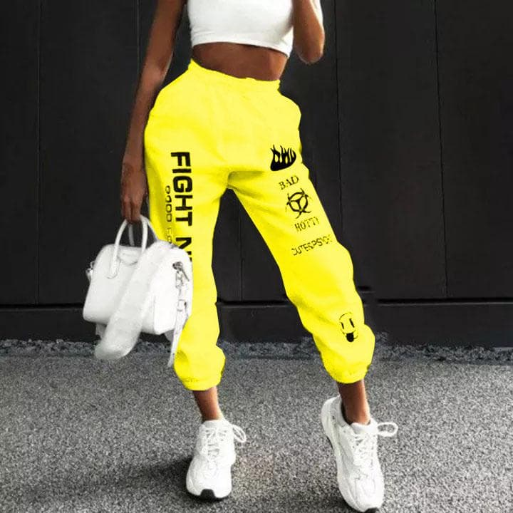 2026 Autumn winter Letter Print Sweatpants Baggy Pants Women Joggers Harajuku Pencil Pant Trousers Middle waist Sweat Pants cm navy blue