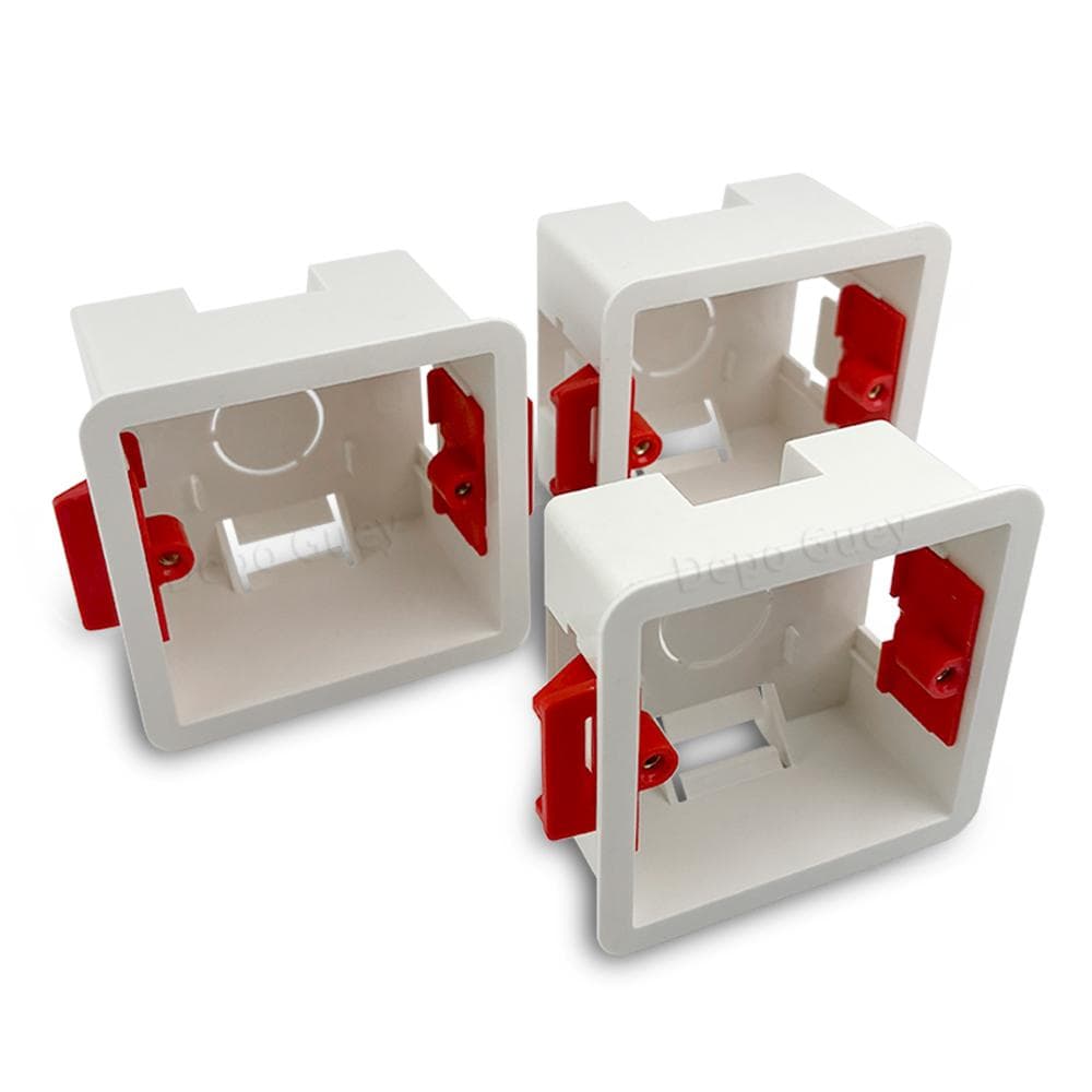 86 Type Switch Mounting Box Cassette Flame Retardant Plastic PVC Junction Back Box Universal White Electrical Concealed Box