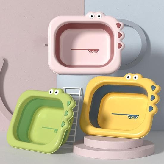 Baby Tub Thickened Basin Anti-pressure Eco-friendly Kids Bathing Water Tub for Bathroom green