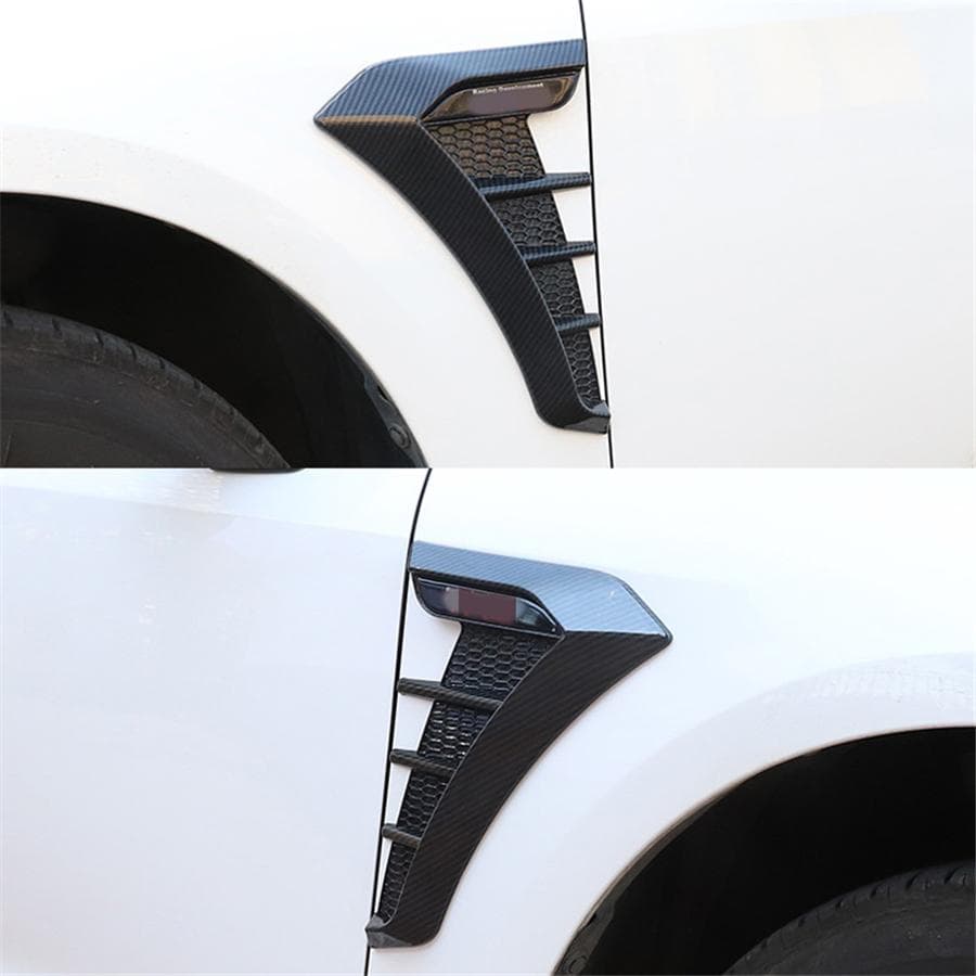 2x Carbon Fiber Look Car Side Fender Air Flow Vent Cover Trim For Toyota Corolla