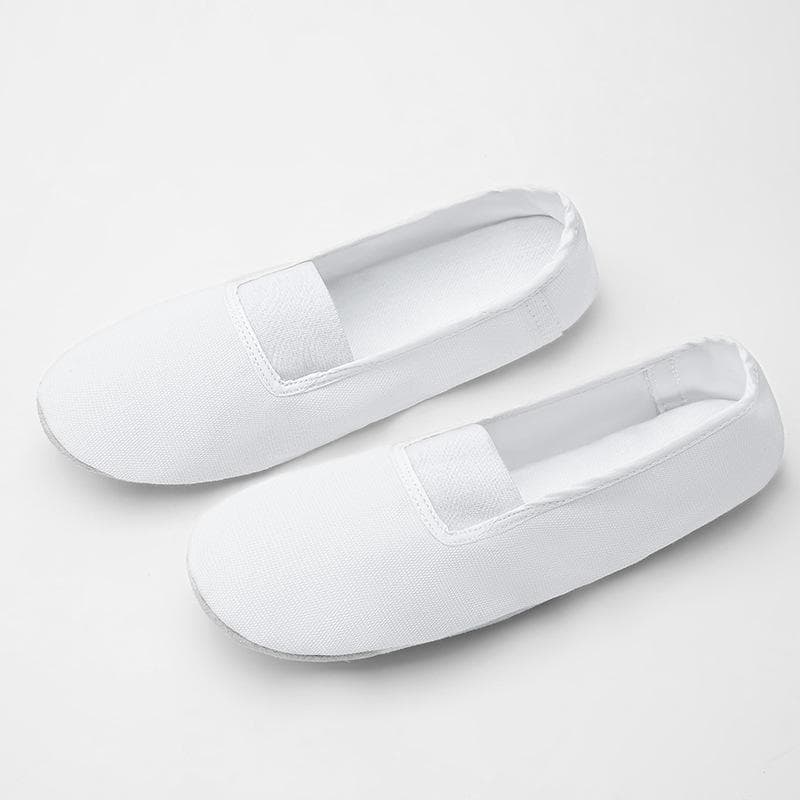 Unisex Canvas Dance Shoes Soft Sole Yoga & Ballet Shoes White Outsole Comfortable Practice Footwear cm