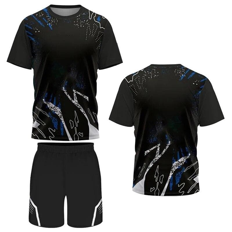 T-shirt And Shorts Set Tennis Table Tennis Training Wear Summer Outdoor Running Light cm