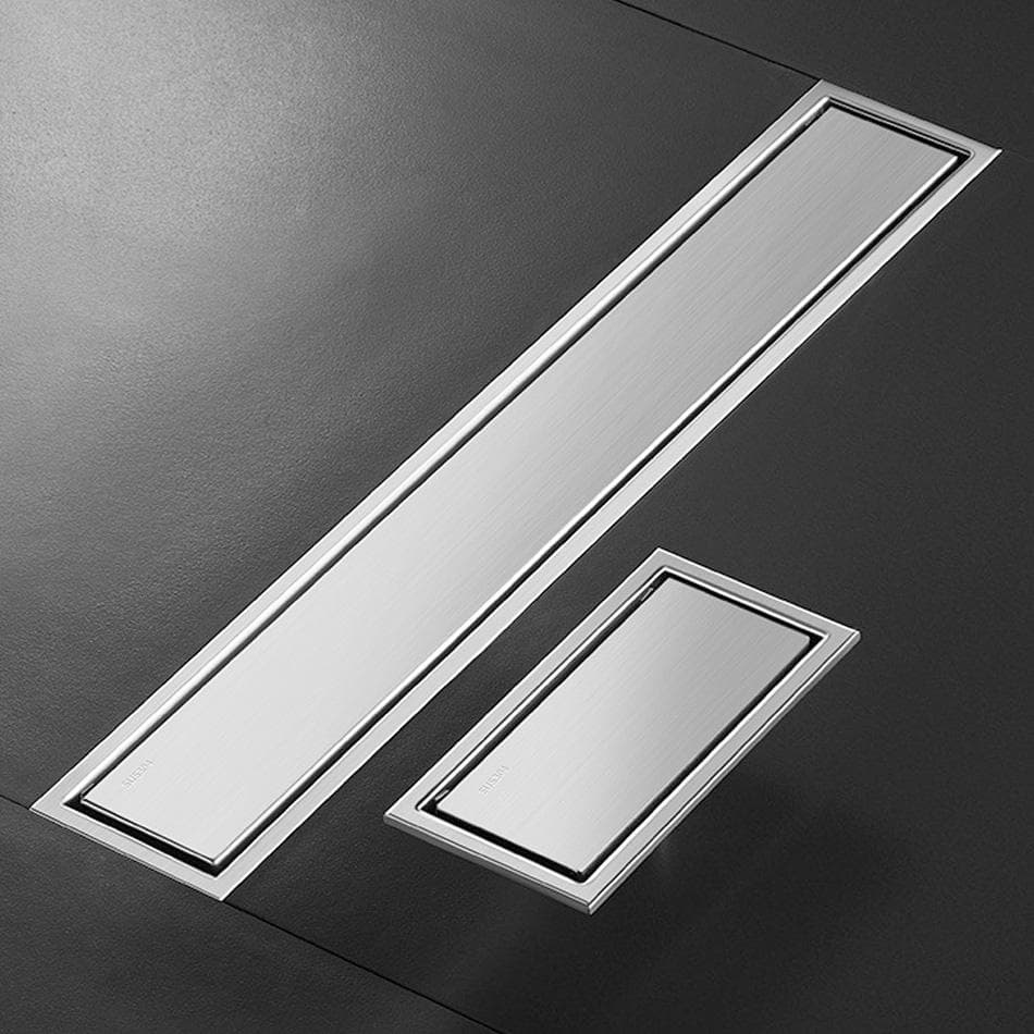 Invisible Tile Floor Drain Black Sliver Brushed Gold 304 Stainless Steel Bathroom Shower Long Linear Drainage Side Floor Drains