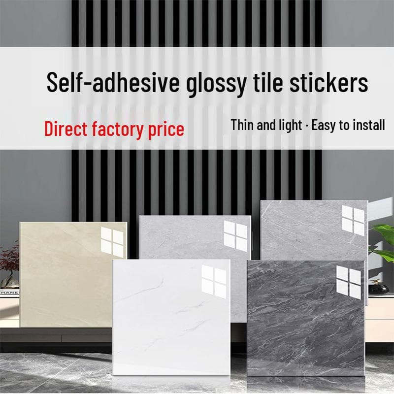 Waterproof Self-Adhesive Tile Stickers: Bathroom Wall Renovation & Moisture-Proof Aluminum Panels