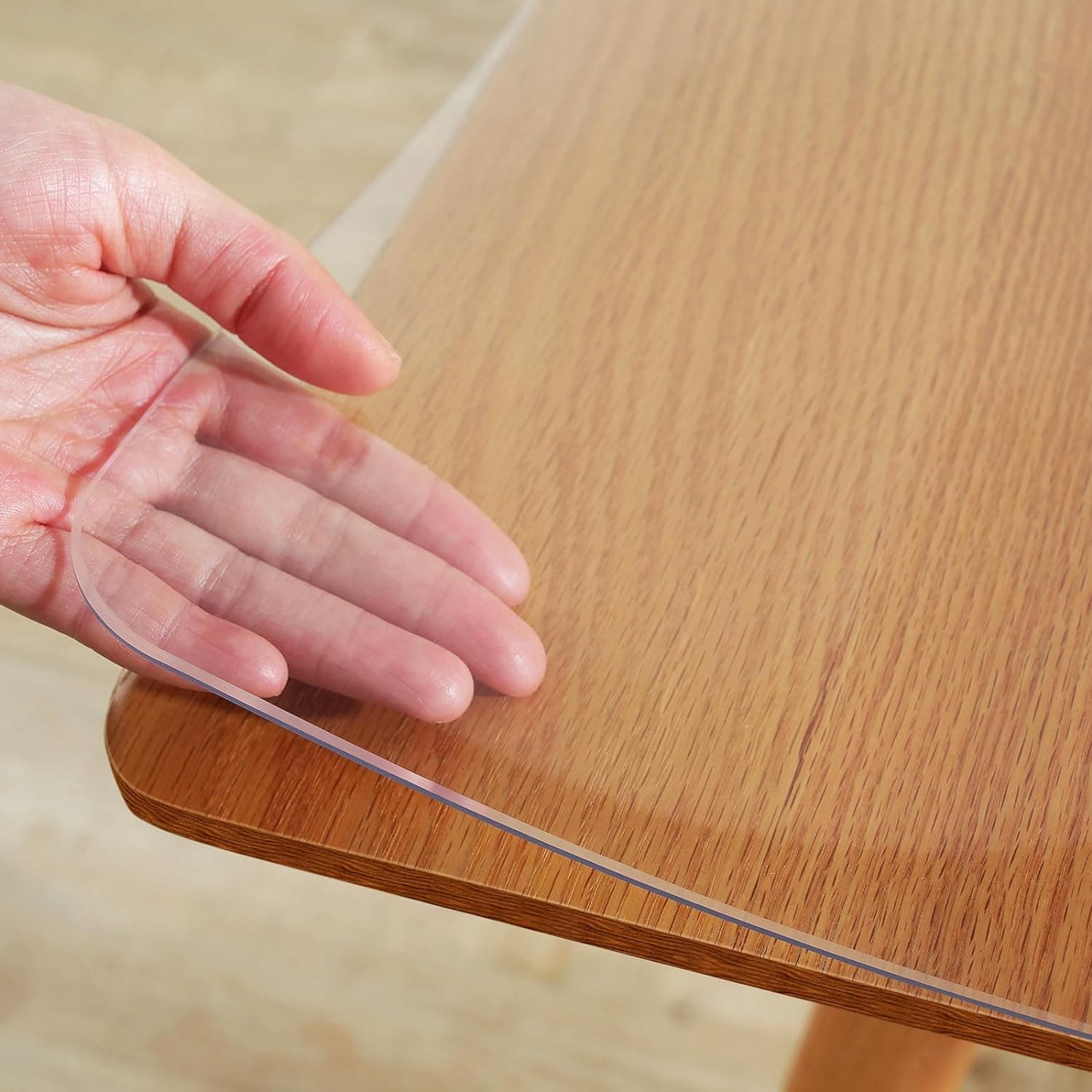 Soft Glass Tablecloth Transparent PVC Table Cloth Waterproof Oil Proof Kitchen Dining Rectangular Table Cover Matte Clear clear