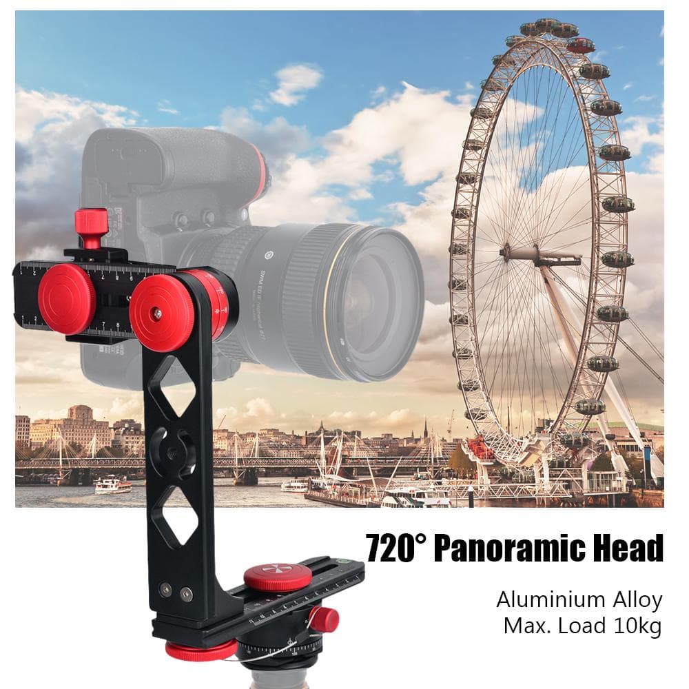 Andoer PH-720B 720 degrees Panoramic Head Aluminium Alloy with Arca-Swiss Standard Ball Head Quick Release