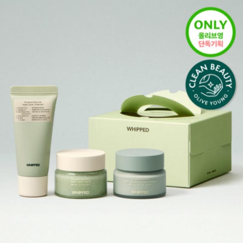 Whipped Mugtree Pore Soothing Gift Set (Whipping Pack Cleanser + Pack Scrub + Cookie Clay Pack Cleanser)