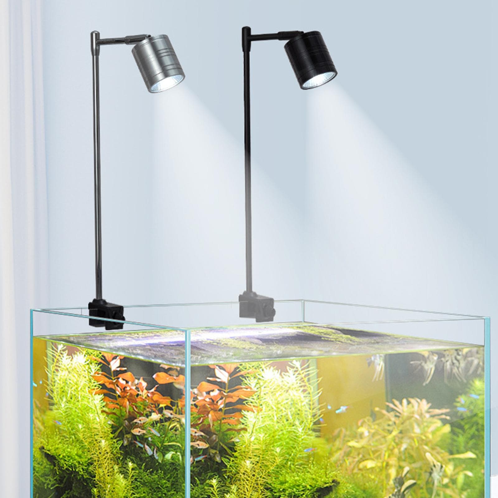 Aquariums LED Light 7w/10w LED for Small Size Fish Tanks Clip on Type Aquariums Light with Clip Adjustable Light Color
