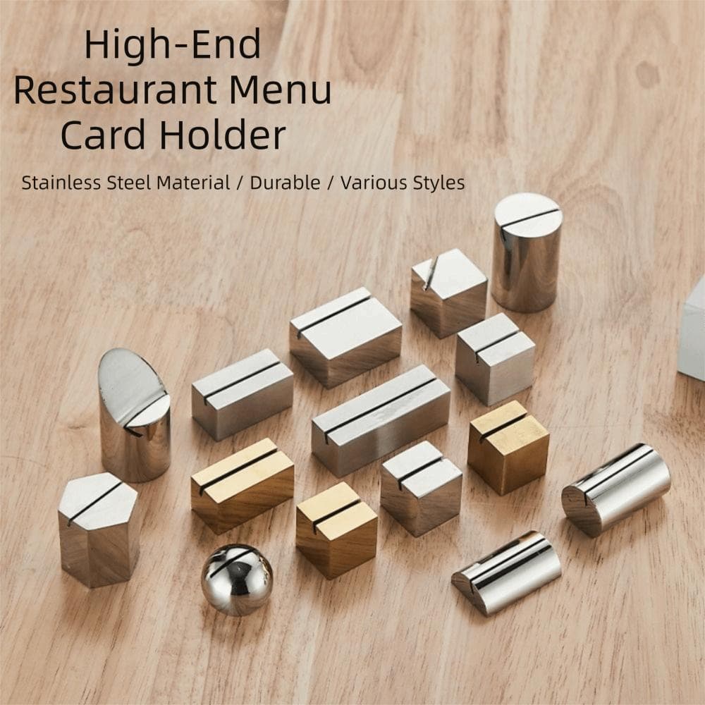 Stainless Steel Table Place Card Holder Solid Menu Sign Holder  Wedding Party