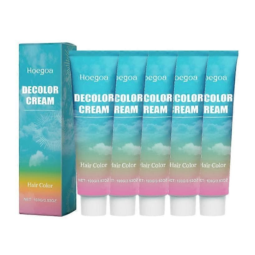 1-5x Hair Bleach Cream 100G, Natural Non-Irritating Professional Long Lasting Hair Lightener, Gentle on Scalp