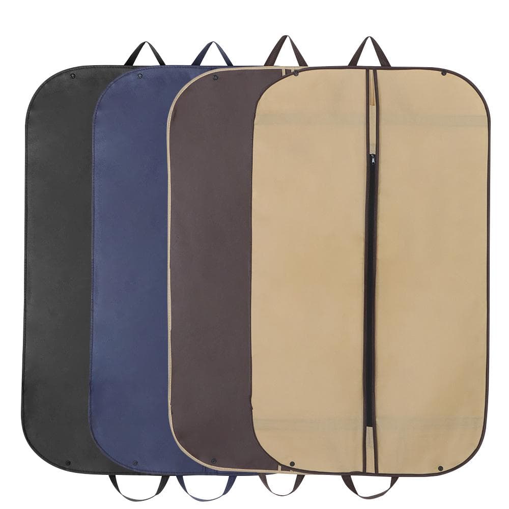 Travel Long Dress Garment Carrier Bag Suit Bags Non-Woven Clothes Dust Cover Hanging Clothes Storage Bag champagne