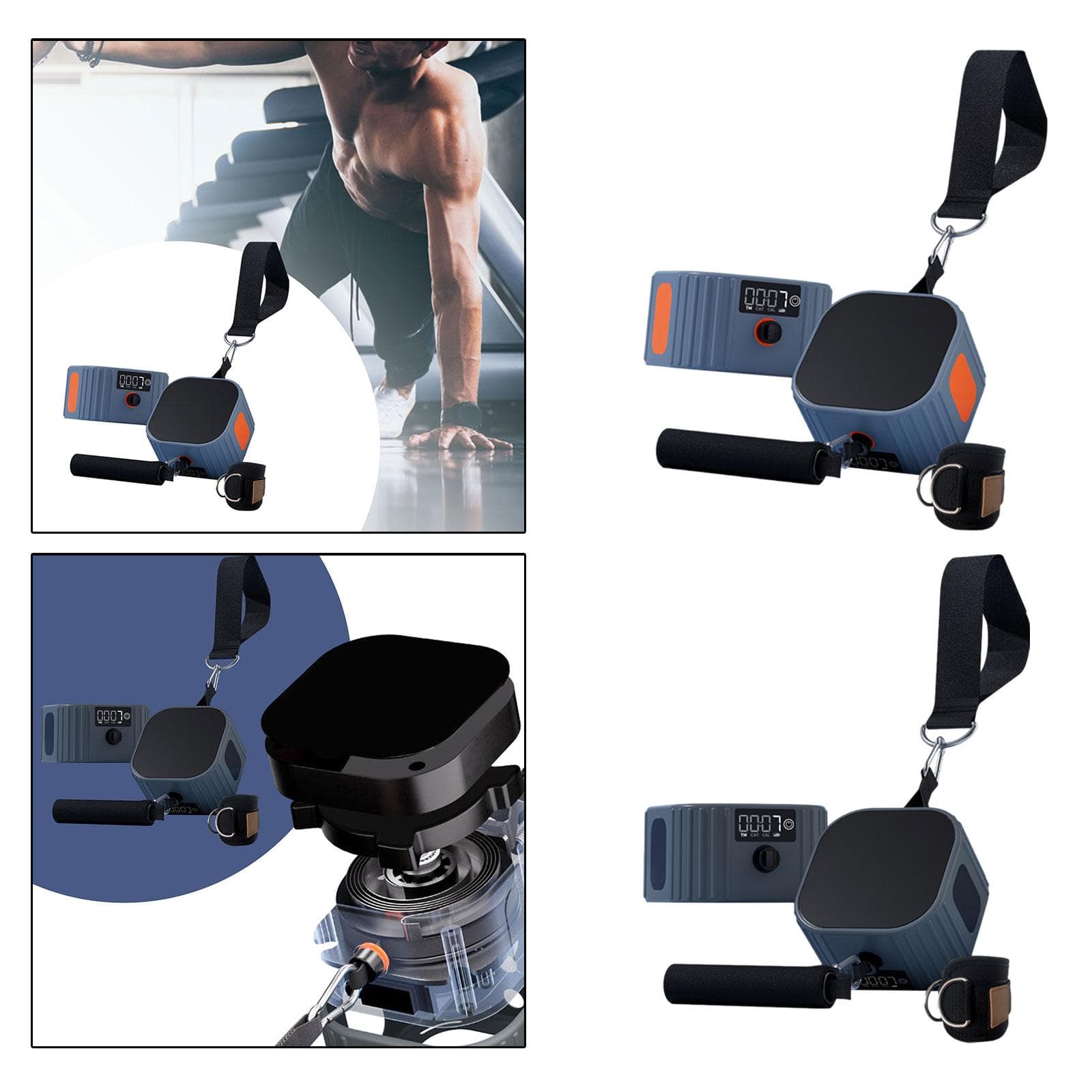 Resistance Machine Home Fitness Equipment Comfortable Grip Strength Training dark blue