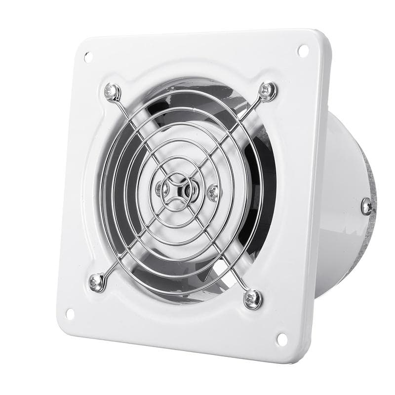 4/6/8  Exhaust Fan Metal Iron Ventilation Extractor,Silence with Anti-backflow Check Valve Window&Wall Mount Vent Fans for Home white