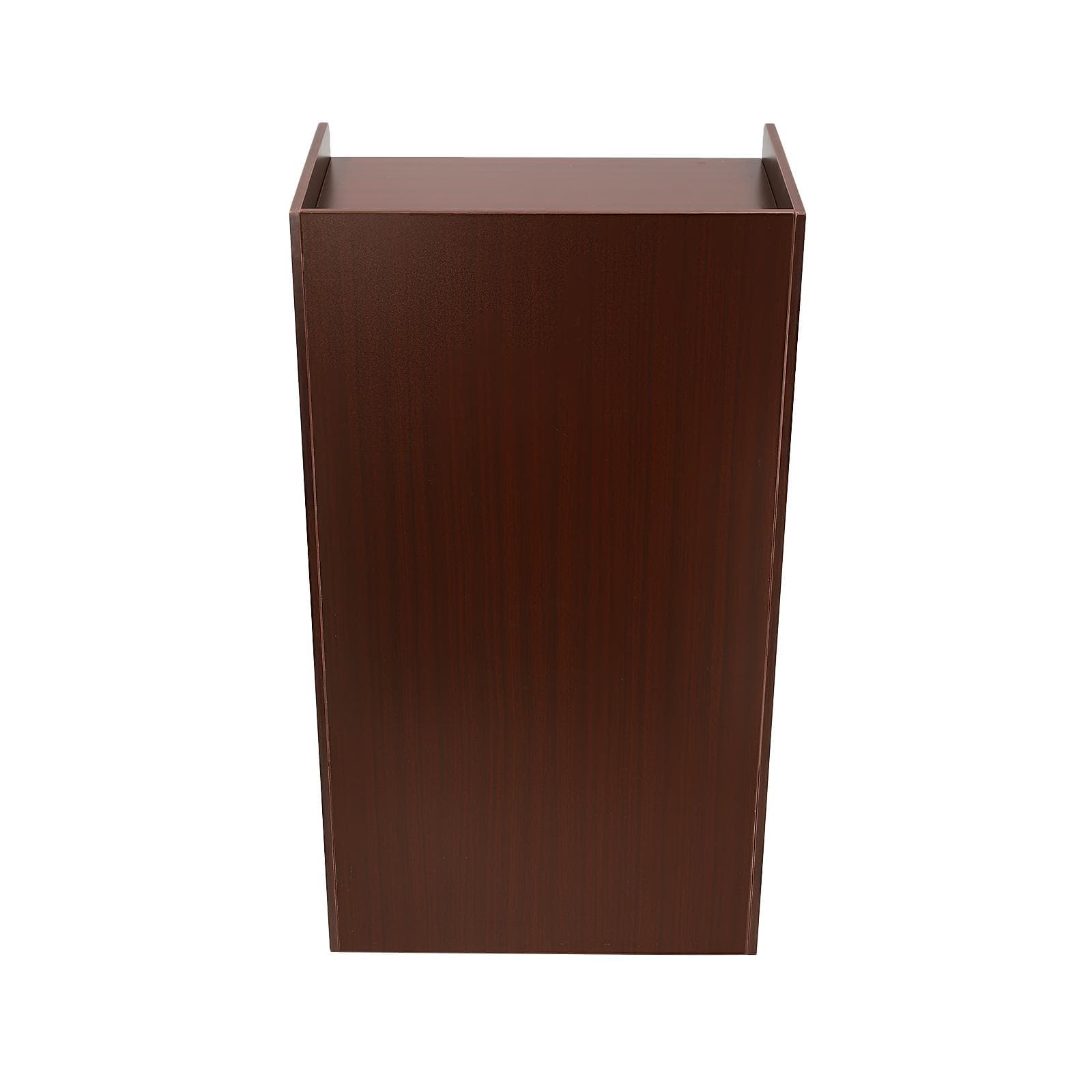 Podium Stand - Hostess Stand with Wheels, Portable Podium Stand Reception Desk, Pulpits for Churches, Mobile Lectern Podium brown