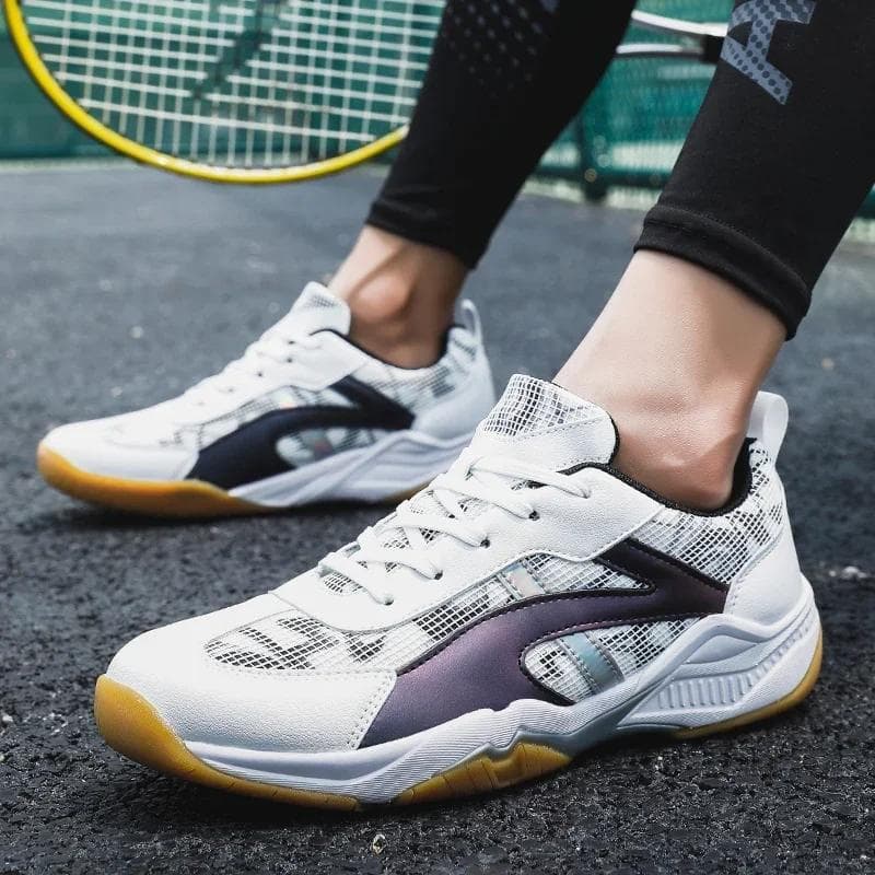 2025 Women Men Pickleball Shoes Court Tennis Sport Badminton Shoes Women Gym Walking Sneakers Mesh Breathable Man Tennis Shoes cm