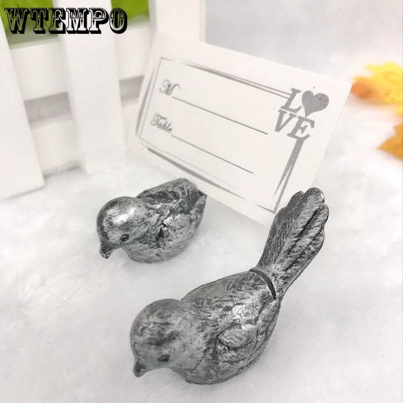 WTEMPO Birdies Table Card Holders Place Table Number Photo Holders for Party Favors Wedding Birthday Dinner Farmhouse Gathering Decorations cm black