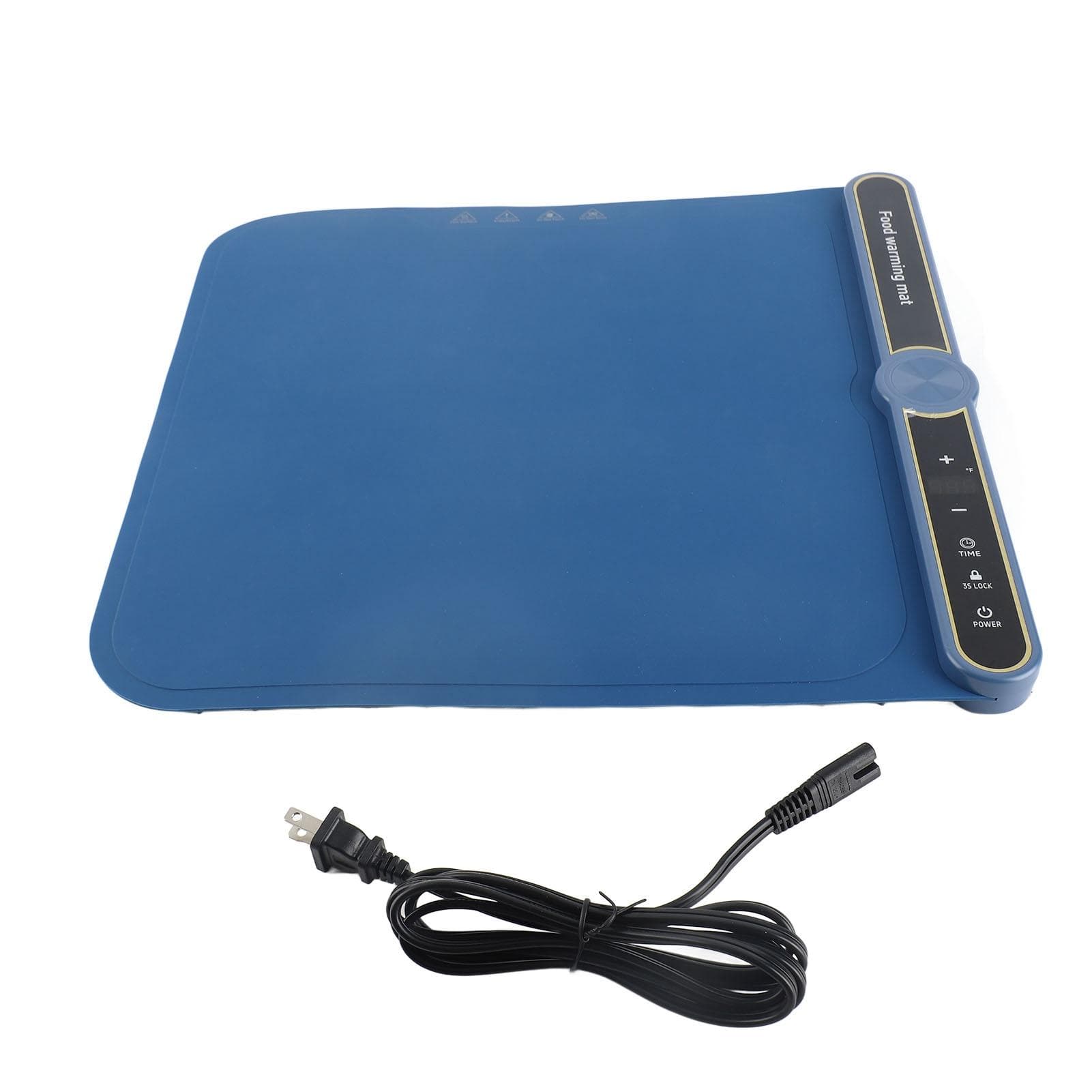 Warming Mat for Food 330W Full Surface Heat in 8s 9 Temperature Settings 6 Hours Time Child Lock blue