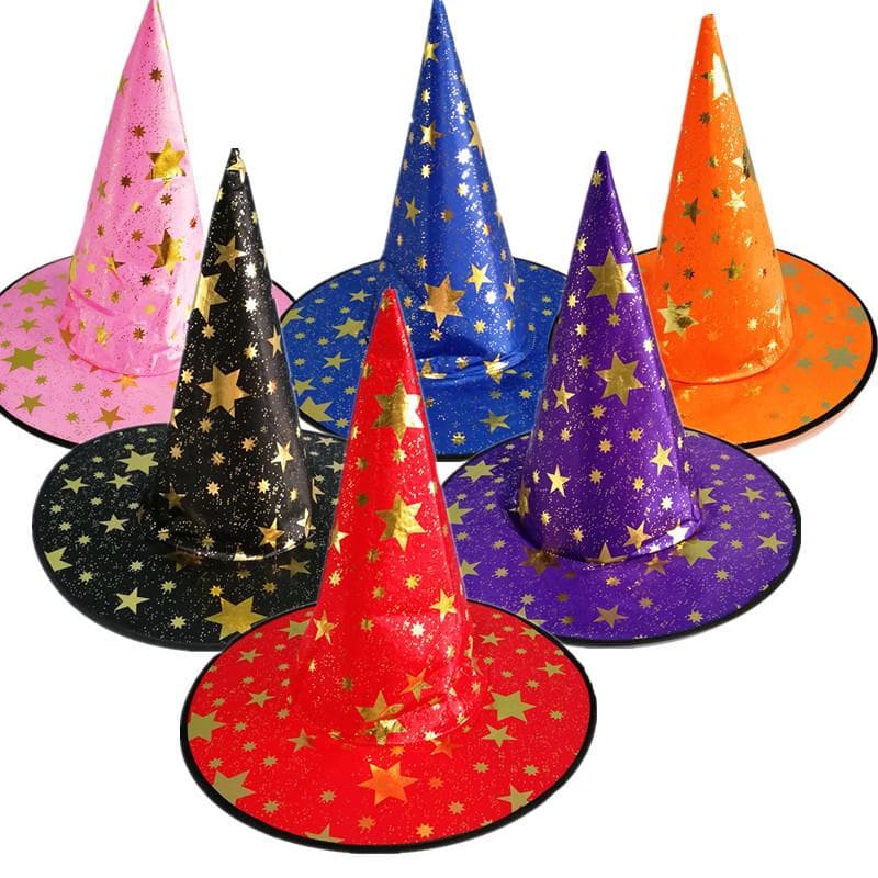Halloween Witch & Wizard Knitted Star Hat for Dance Party or Stage Performance