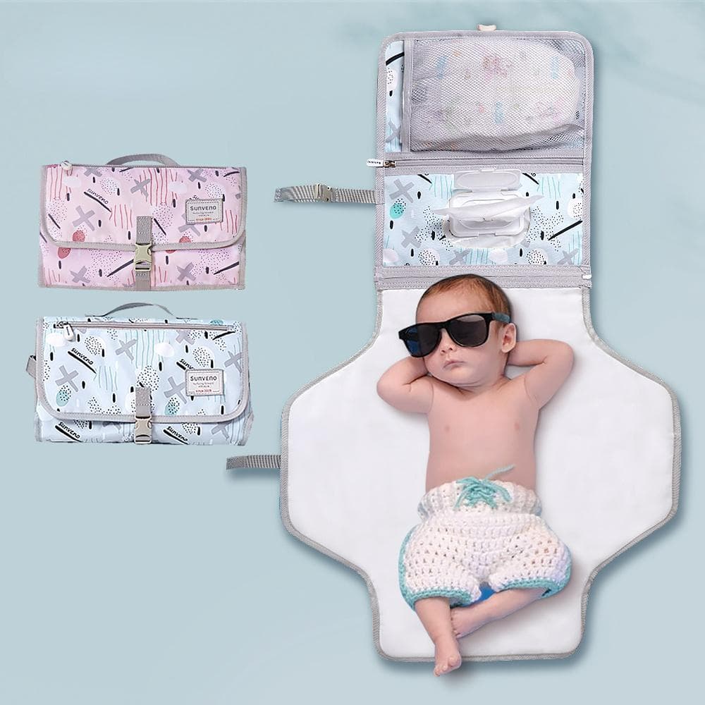 Baby Changing Mat Portable Foldable Washable Waterproof Mattress Changing Pad Mats Reusable Travel Pad Diaper ZH blue