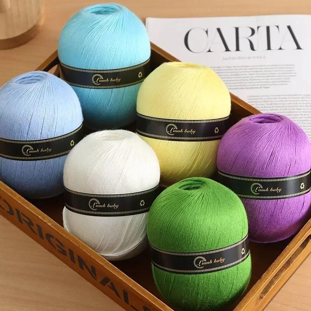 Pure Silk Silk Cotton Yarn Thin Lace Knitting Supplies Hand Knitting Yarn Knitting Thread For Crocheting Knit Sweater Shawls pink