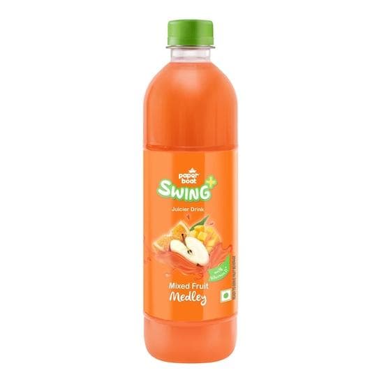 Paper Boat Swing Mixed Fruit Medley Juice, Enriched with Vitamin D, No Gmos, 600 ml
