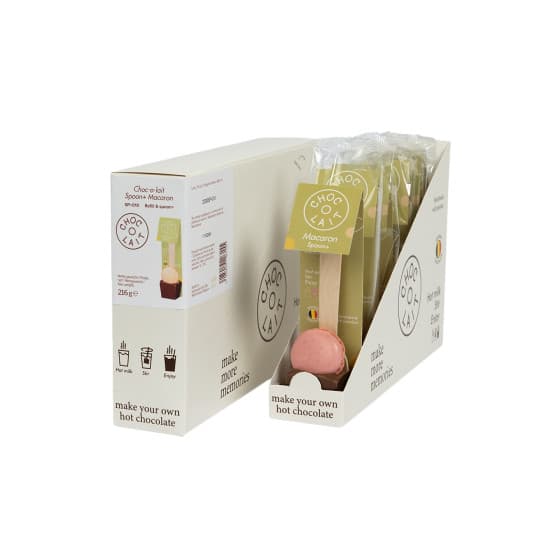 Hot chocolate MoMe Choc-o-lait Spoon+ Macaron, 6 x 36 g