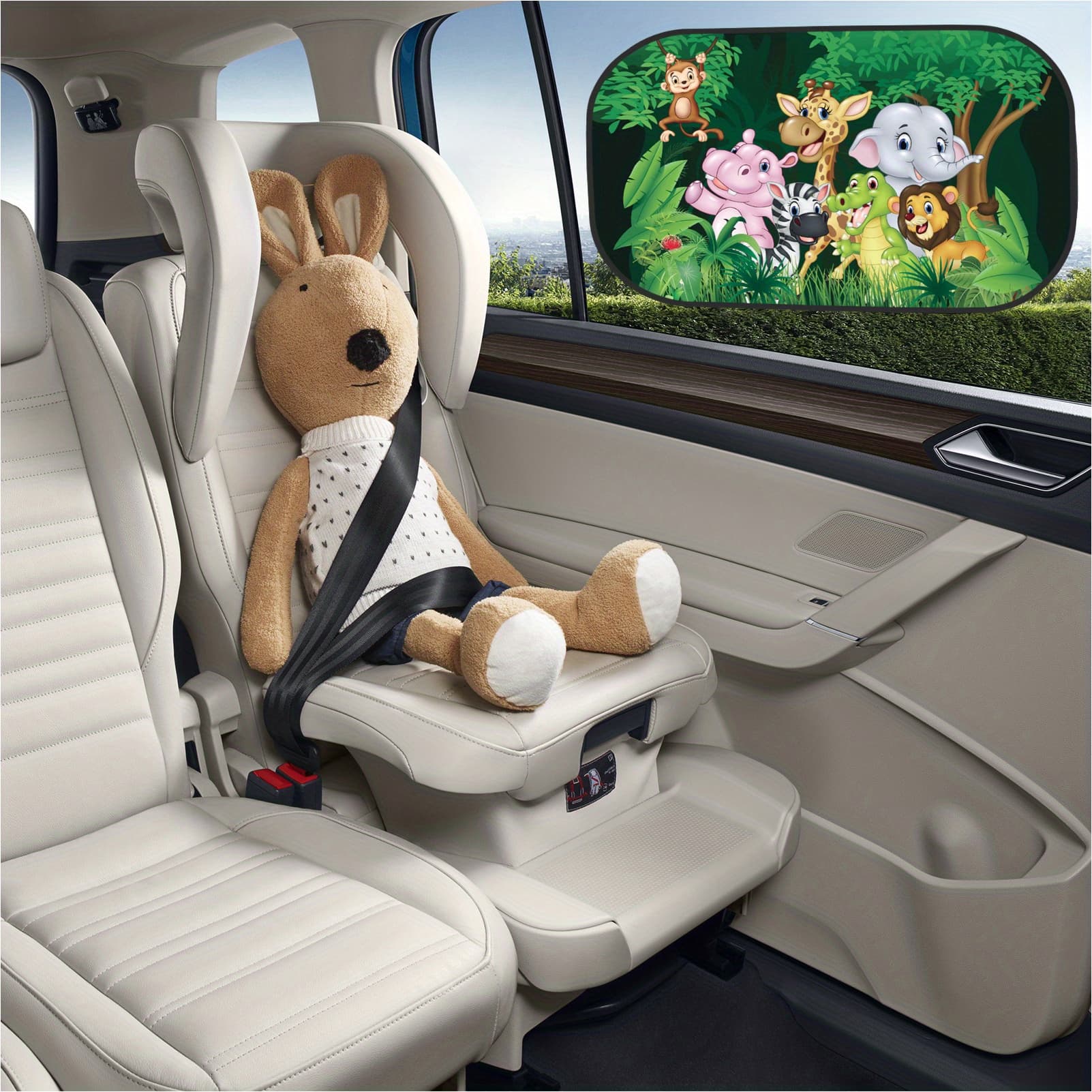 TEMU 2pack Car Sunshade Uv Protection Static Cling Side Window Sun Shades Parking Use