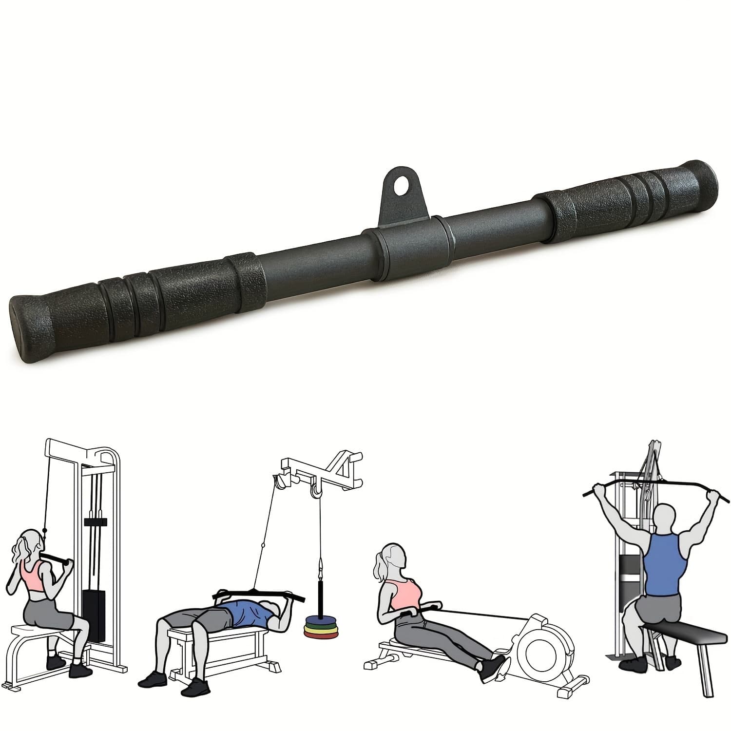 TEMU 1pc Rotating Straight Bar, Arm Muscle Training Device