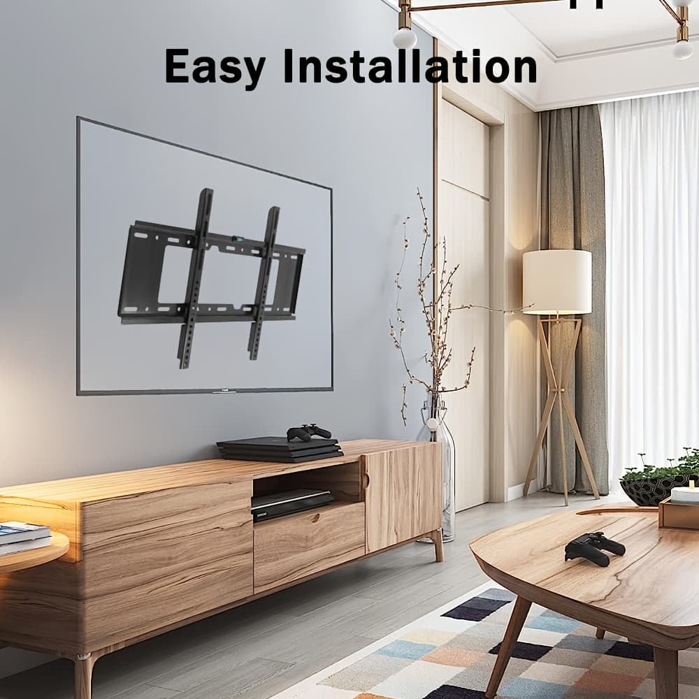 TEMU [26-65 Inch Tv Stand]heavy-duty Steel Stand, Equipped With A Horizontal Indicator Bubble, Thickness 1mm, Load Capacity 50 , Suitable For Wall