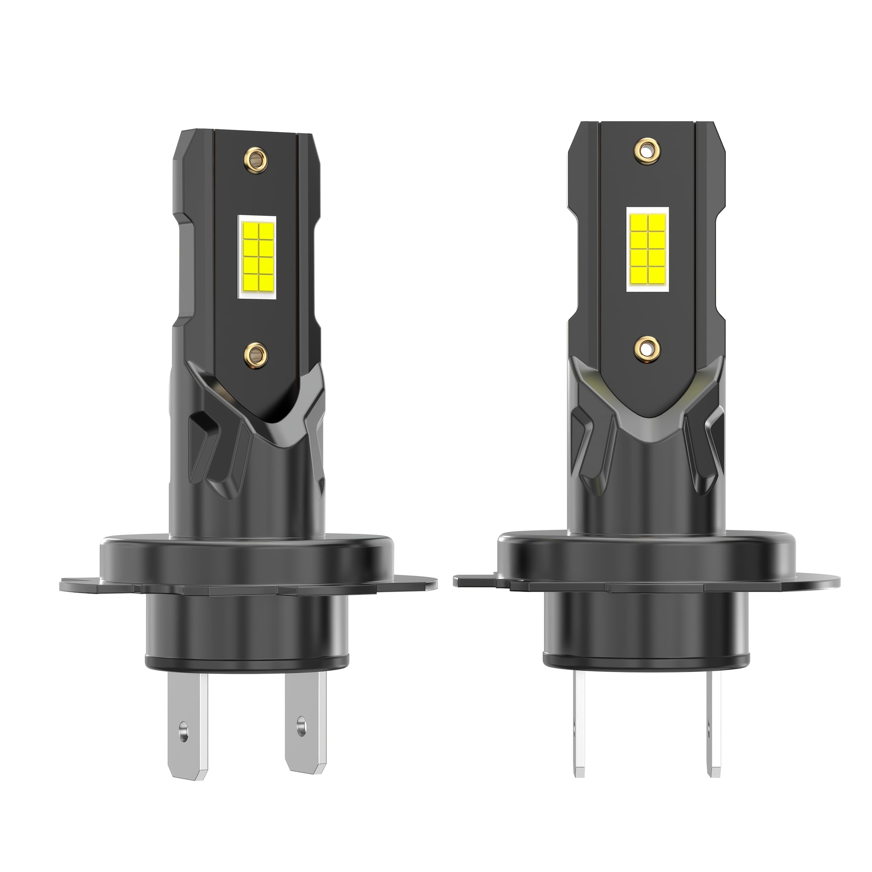 TEMU 2pcs H7 Headlight Bulbs, 22000lm, Csp Chips, For Mini Size Design, 12v, Aluminum Body, No Battery, With Room Electrical/hard Wiring For Motor