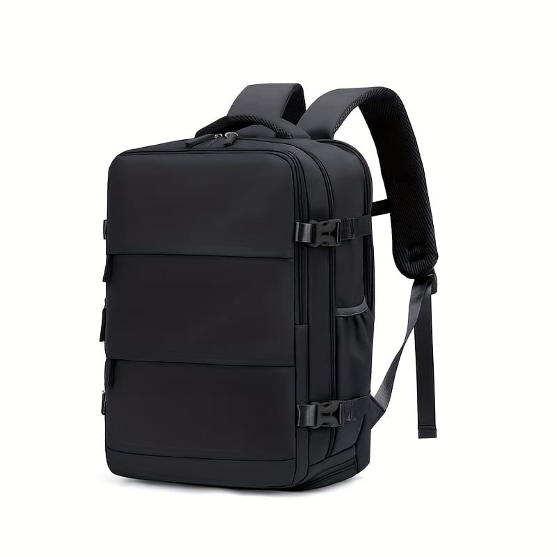 TEMU Women's Hiking Backpack With Independent Shoe Compartment, 180° Opening Design, 40×25×20 Laptop Sleeve, Faa Approved, Neutral Casual Backpack